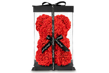 Load image into Gallery viewer, Red Rose Bear with Ribbon 25cm