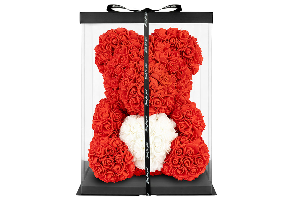 Red Rose Bear with Heart 40cm