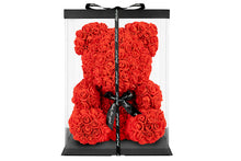 Load image into Gallery viewer, Red Rose Bear with Ribbon 40cm

