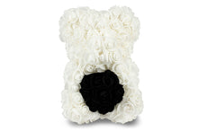 Load image into Gallery viewer, White Rose Bear with Black Heart 25cm
