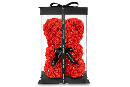 Red Rose Bear with Diamond 25cm