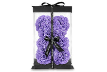Load image into Gallery viewer, Purple Rose Bear with Diamond 25cm

