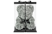 Load image into Gallery viewer, Grey Rose Bear with Ribbon 40cm
