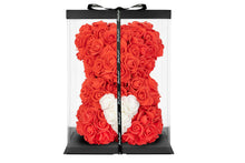 Load image into Gallery viewer, Red Rose Bear with White Heart 25cm
